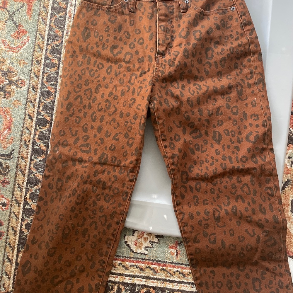 Vintage straight patterned jeans